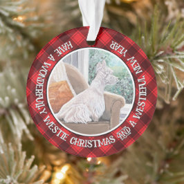 Westie Looking Out a Window Ornament