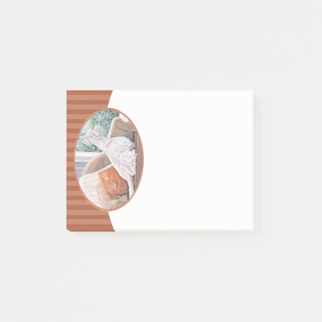 Westie Looking Out a Window Post-it Klebezettel (Vorderseite)