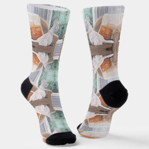 Westie Looking Out a Window Socken