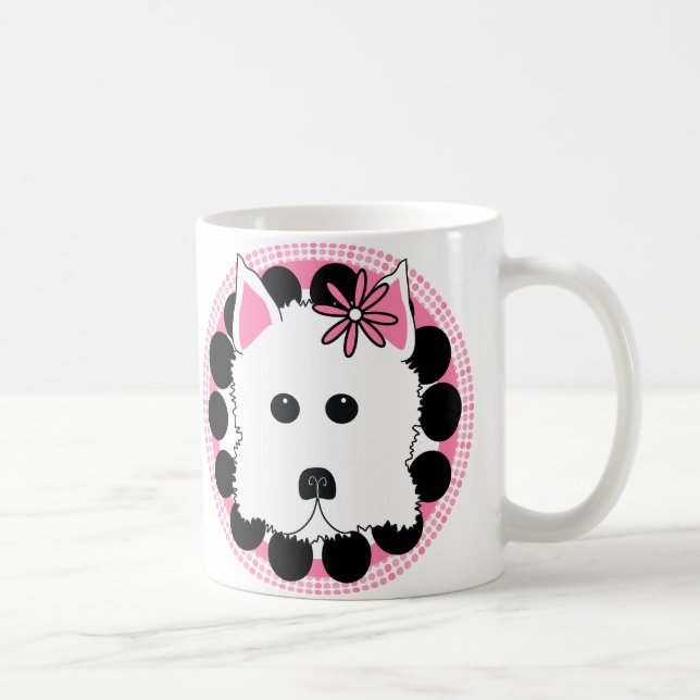 Westie Mädchen Tasse (Rechts)
