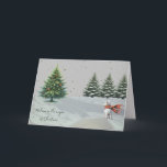 Westie Magic Christmas Card Karte<br><div class="desc">Westin and Christmas Tress Magic Weihnachtskarte</div>