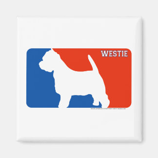 Westie Major League Dog Magnet