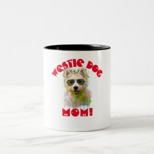 Westie Mama Hund Beste Hunde Mama je Zweifarbige Tasse