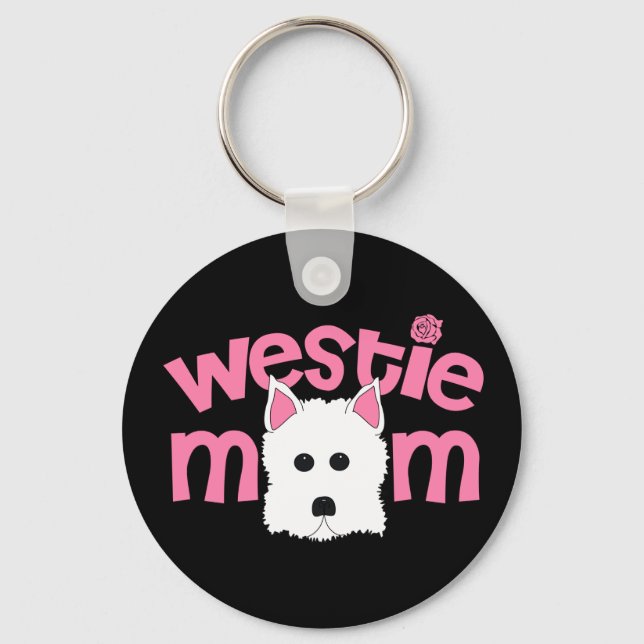 Westie Mama Schlüsselanhänger (Vorderseite)