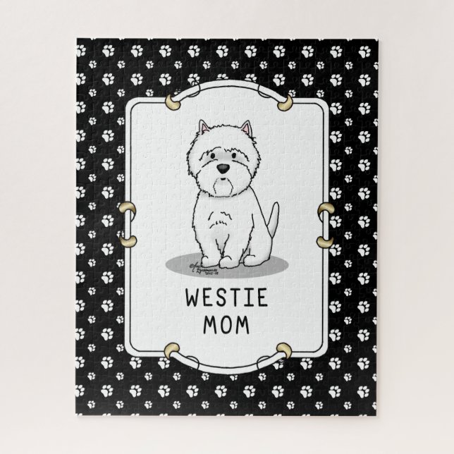 Westie Mama - West Highland White Terrier Mama Puzzle (Vertikal)