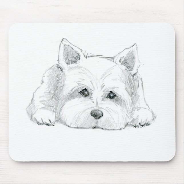 Westie-Mauspad Mousepad (Vorne)