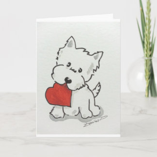 Westie mit Herz Karte