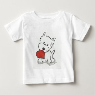 Westie mit Herzen Baby T-shirt