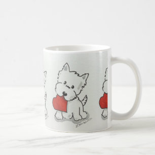 Westie mit Herzen Tasse