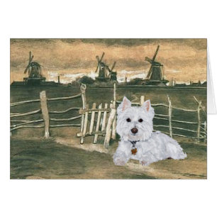 Westie mit Windmühlen