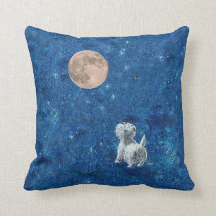 Westie Moon PILLOW Kissen