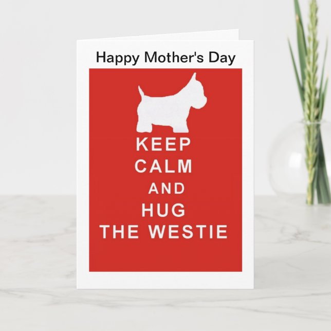 Westie Mother's Day Card Mum Mama Ehefrau Behalt C Karte (Vorderseite)