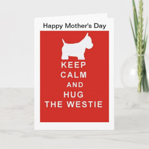 Westie Mother's Day Card Mum Mama Ehefrau Behalt C Karte