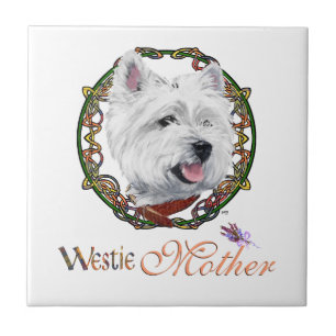 Westie Muttertag Fliese