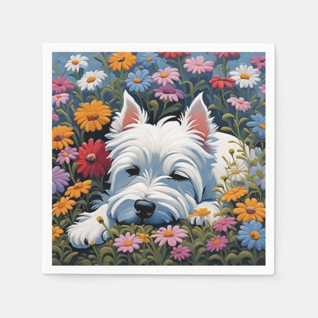 Westie napkins serviette (Vorderseite)