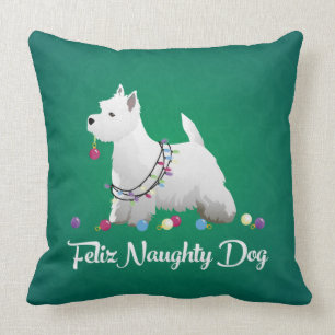 Westie oder West Highland Terrier Feliz Naughty Do Kissen