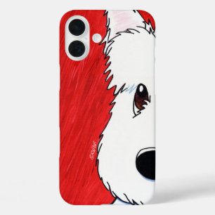 Westie on Red iPhone 16 Plus Hülle