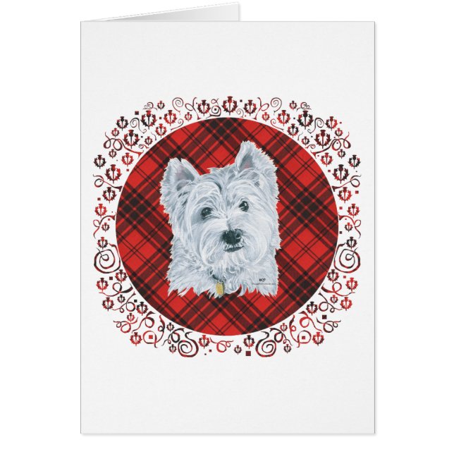 Westie on Tartan (Vorne)