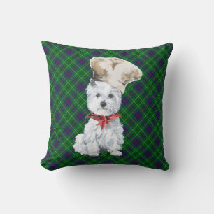 Westie on Tartan PILLOW Kissen
