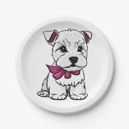 Westie Party Pappteller