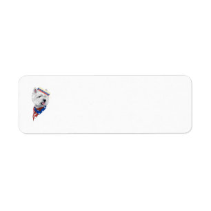 Westie Patriotic Return Address Label