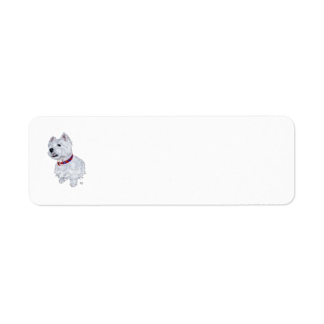Westie Patriotic Return Address Label (Vorne)
