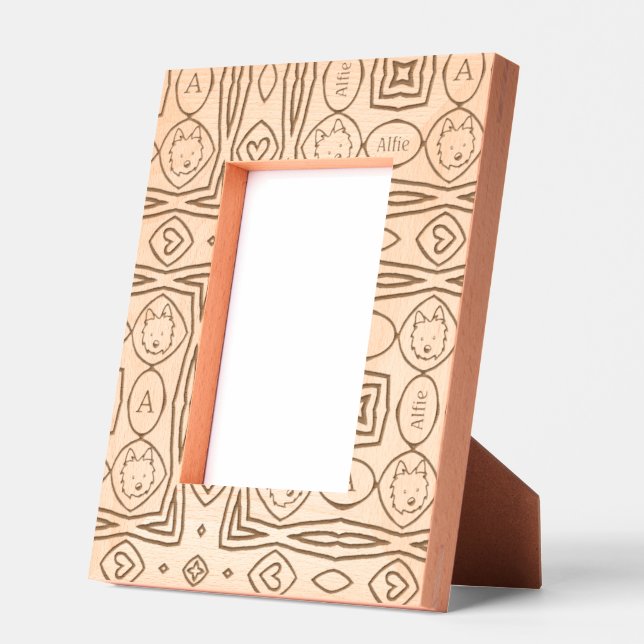 Westie Personalisiert Geätzte Rahmen (Links)