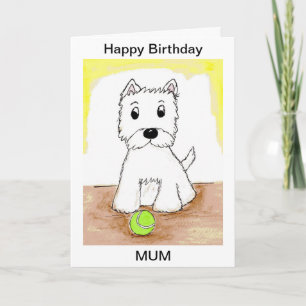 WESTIE PERSONALISIERTE BIRTHDAY CARD KARTE