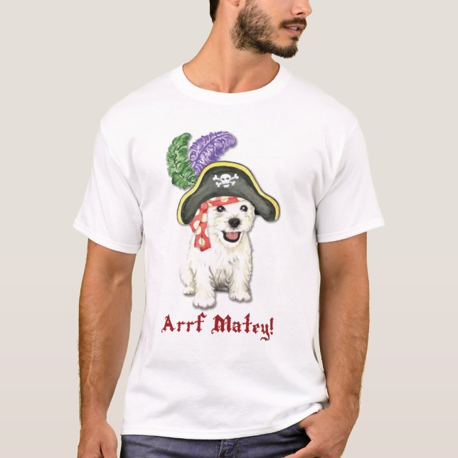 Westie Pirat T-Shirt (Vorderseite)