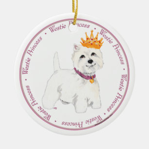 Westie-Prinzessin-Ornament Keramikornament