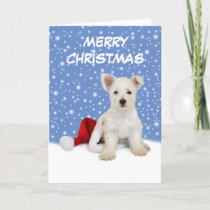 Westie Pup Christmas Card Feiertagskarte