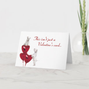 Westie Puppy-Liebe in einem Umschlag - 2. neue Ver Feiertagskarte