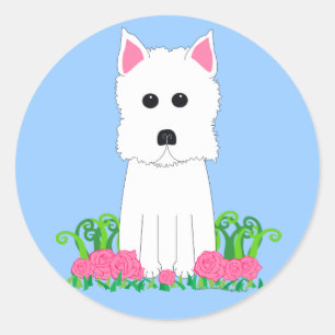 Westie Runder Aufkleber