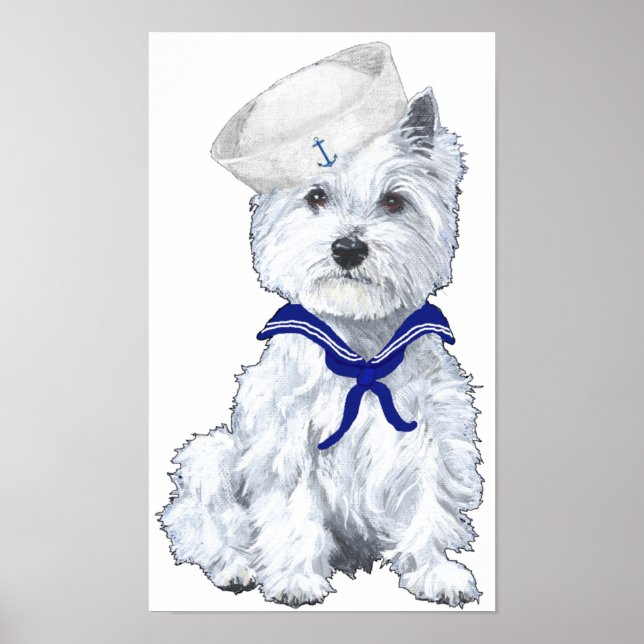Westie Sailor Poster (Vorne)