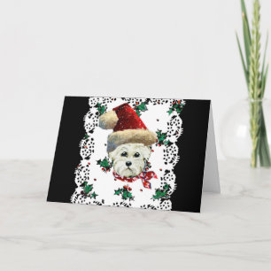 Westie Santa Feiertagskarte