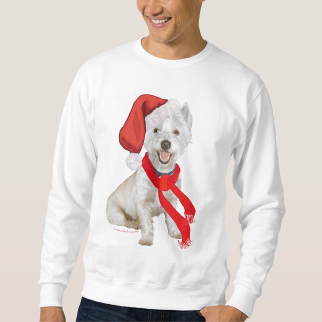 Westie Santa's Helper Sweatshirt (Vorderseite)