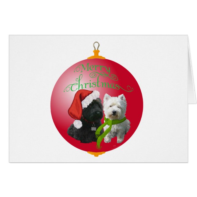 Westie Scottie Christmas Ornament (Vorderseite (Horizontal))