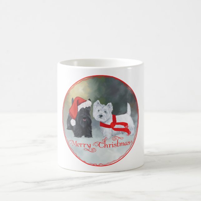 Westie Scottie Christmas Tasse (Mittel)