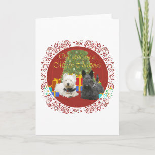 Westie & Scottie Frohe Weihnachten