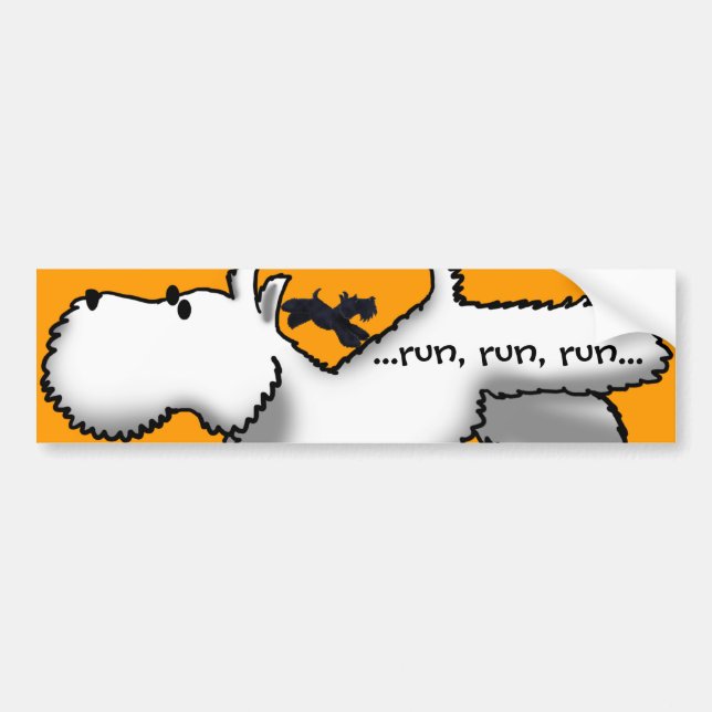 Westie/Scottie-Lauf Autoaufkleber (Vorne)