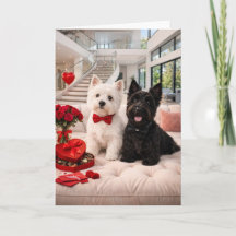 Westie & Scottie Valentinstagskarte