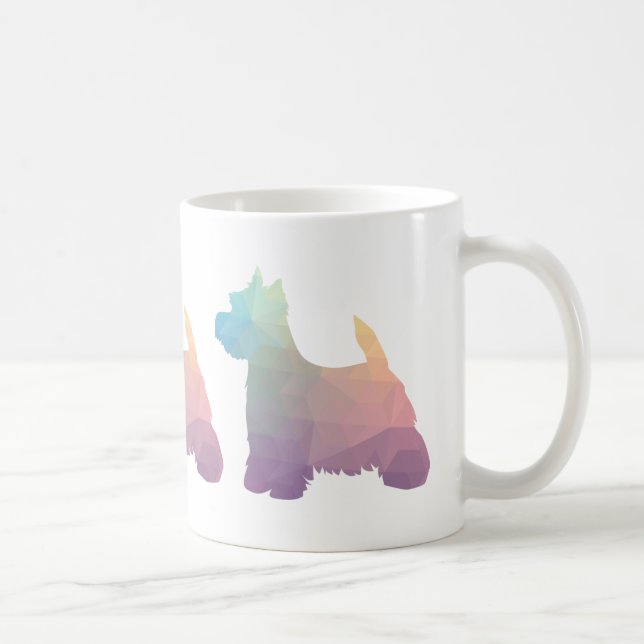 Westie Silhouette Dog Kaffeetasse (Rechts)
