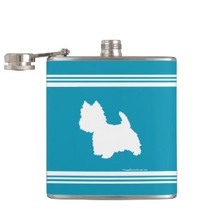 Westie Silhouette Flachmann