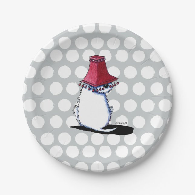 Westie Silvester Party Teller (Vorderseite)