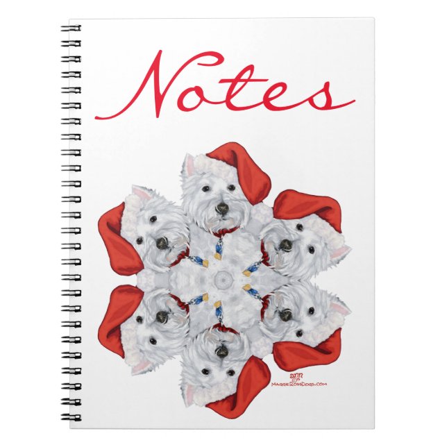 Westie Snowflake Notizblock (Vorderseite)