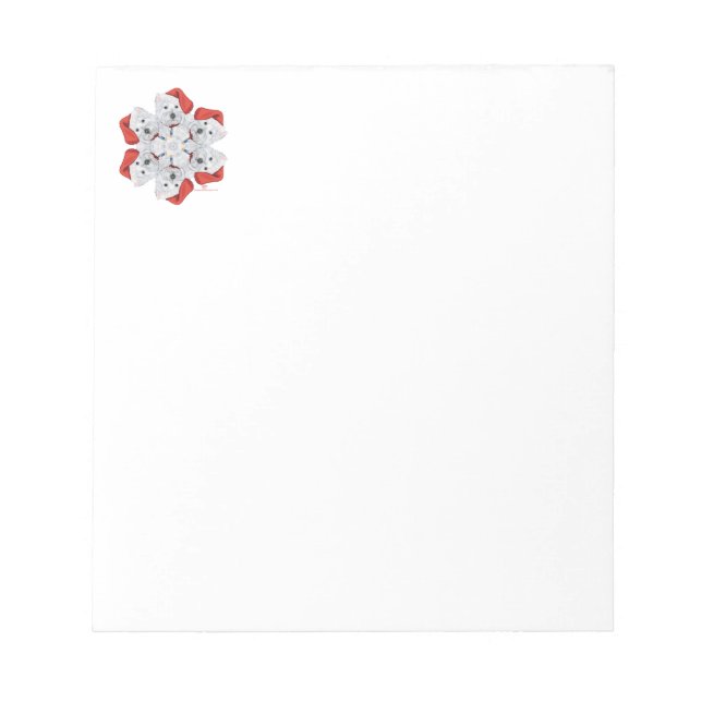 Westie Snowflake Notizblock (Vorderseite)