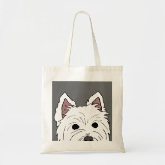 Westie spähend, stellen Sie Taschen-Tasche Tragetasche