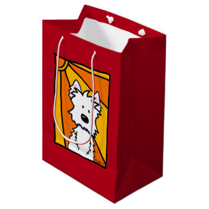 Westie Sunshine KiniArt Geschenktasche Mittlere Geschenktüte