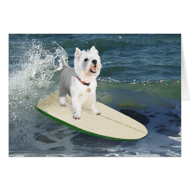 Westie Surfer (Vorderseite (Horizontal))