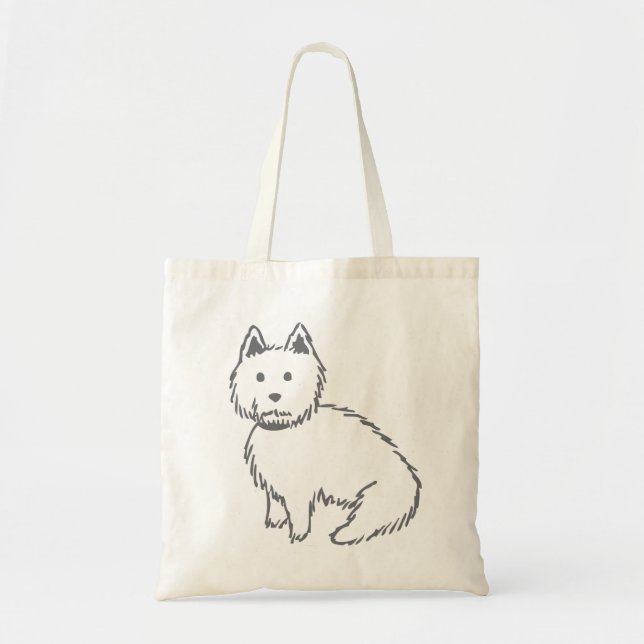 Westie Taschen-Tasche Tragetasche (Vorne)